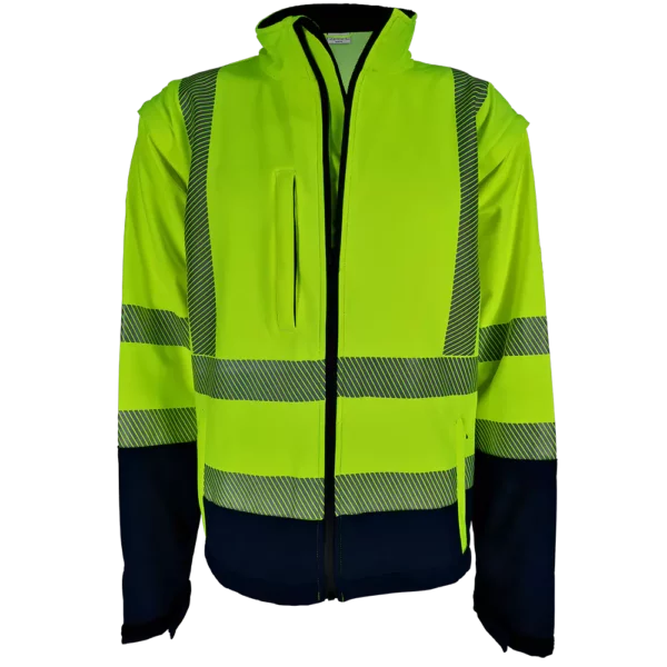 2 Tone Softshell Jacket With Zip - off Sleeve