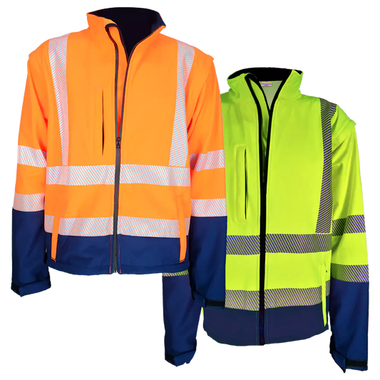 2 Tone Softshell Jacket With Zip - off Sleeve