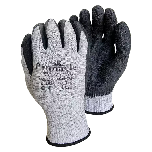 Procut Griper 13g Hppe Liner, Latex Coated, Crinkle Palm, LV5