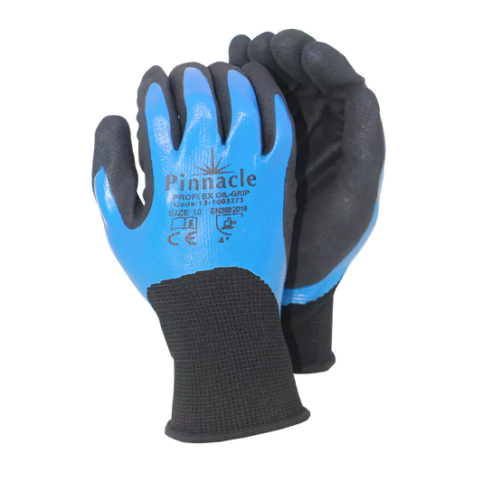 Proflex Oilgrip Nitrile Double Coated, Sandy Palm Glove, Oil Resistant