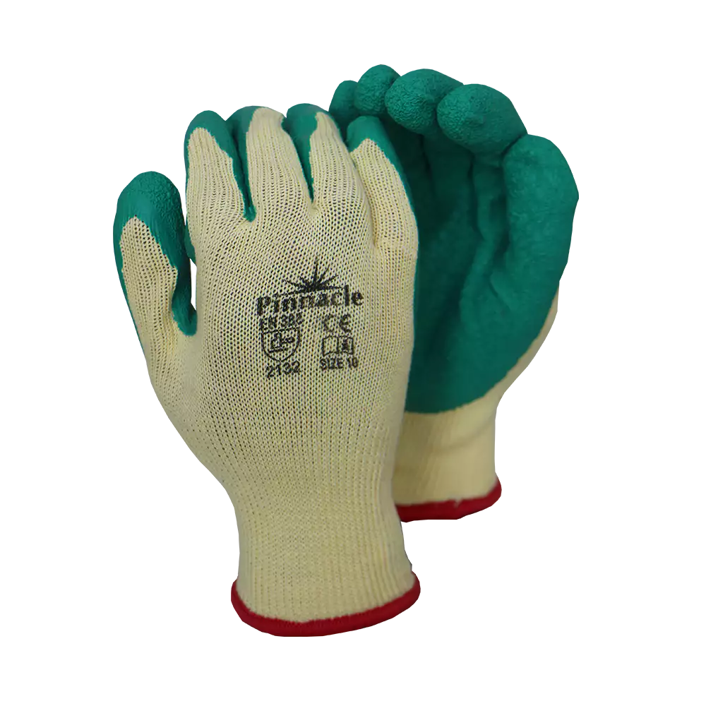 Progrip Green Latex Coat, Crinkle Palm Glove