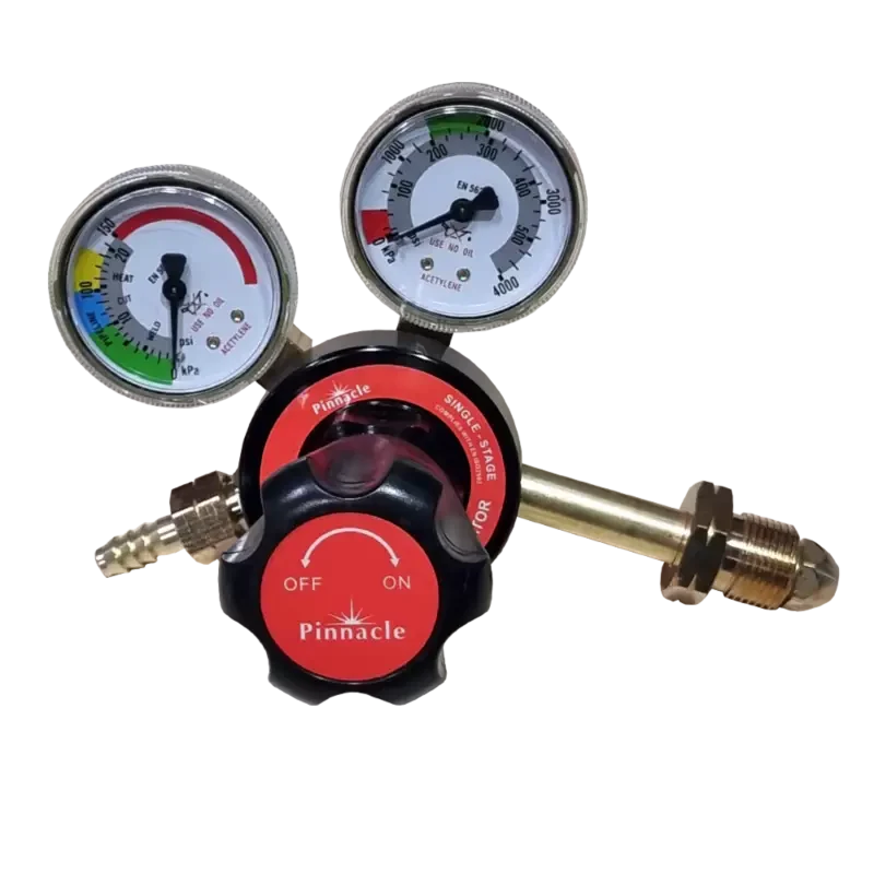 Single Stage Acetylene Regulator Brass Bonnet - EN2503