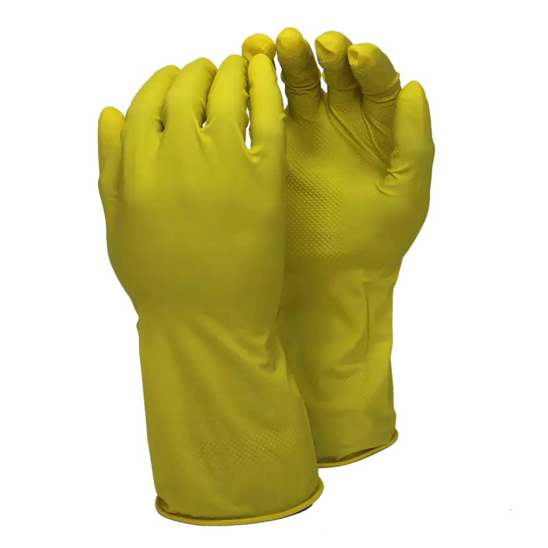 Yellow Household Glove With Flock Liner (xl)