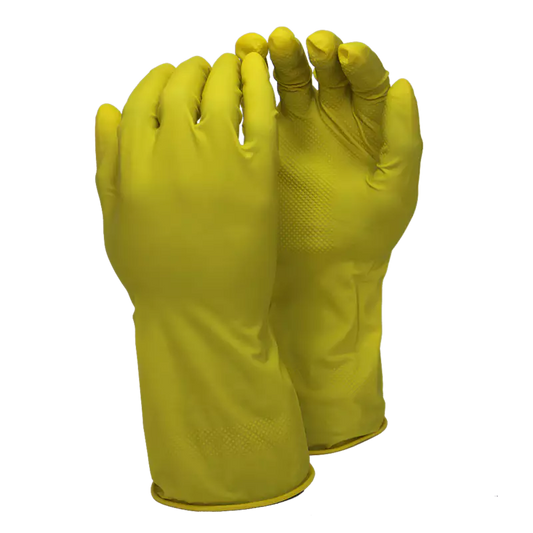Yellow Household Glove With Flock Liner (xl)
